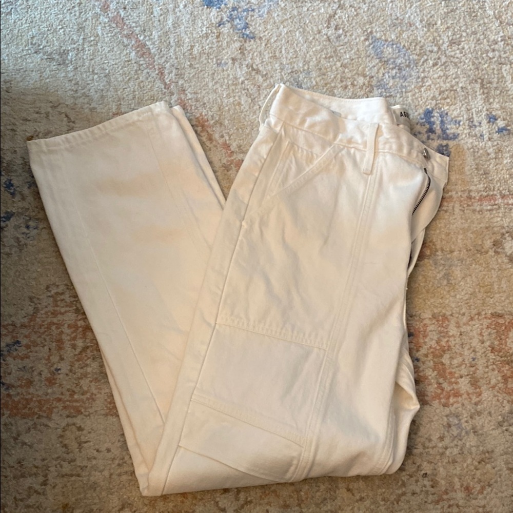 Agolde Cream Cooper Cargo Jeans
